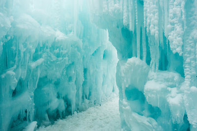 Interior of frozen cave