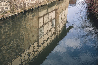 Reflection of sky on water