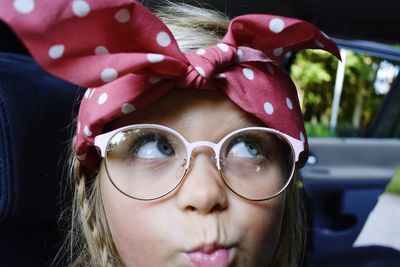 Close-up portrait of a girl