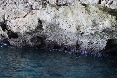 Rocks in sea