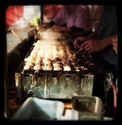 Close-up of preparing food