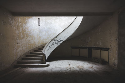 Staircase in abandoned home