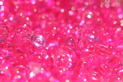 Close up of pink beads