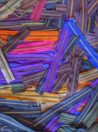 Full frame shot of multi colored pencils