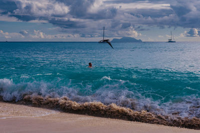 Scenic view of sea against sky