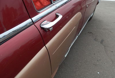 High angle view of car on street