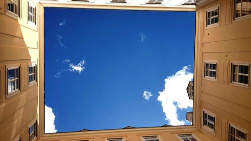 Low angle view of buildings against sky