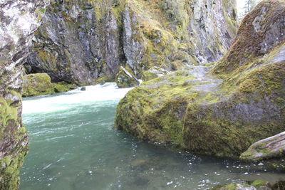 River flowing through rocks