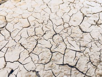 Full frame shot of cracked land