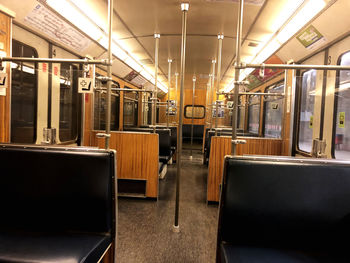 Interior of train