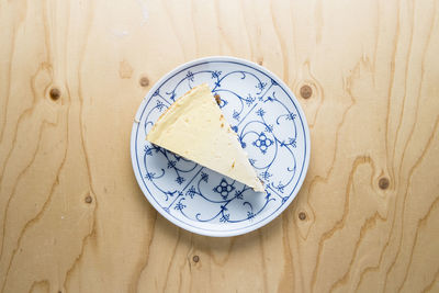 High angle view of breakfast on table