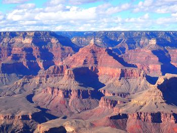 Aerial view of rock formations