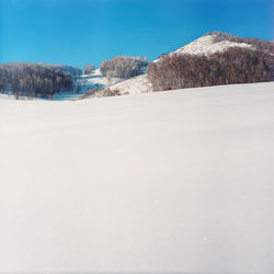 Surface level of land against clear sky