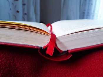 Close-up of books on table