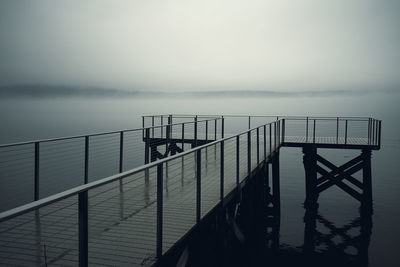 Pier over sea against sky