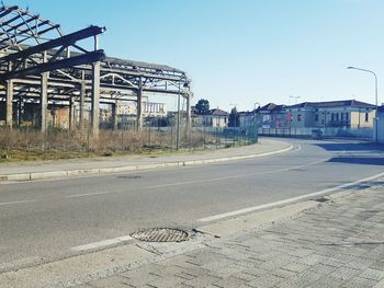 View of road against clear sky