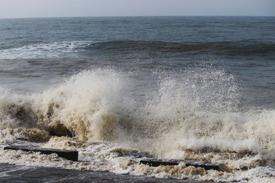 Scenic view of sea waves