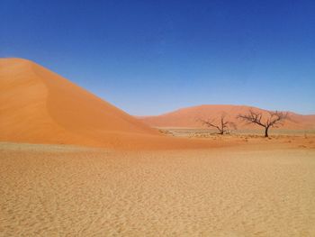 Idyllic shot of landscape in desert against sky