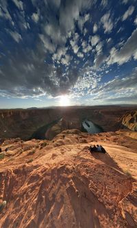 Scenic view of desert against sky