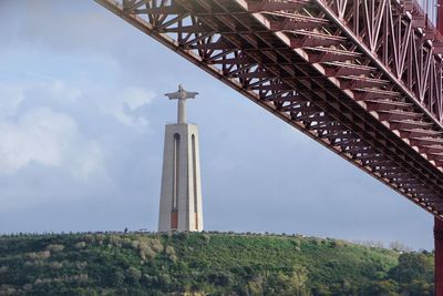 Low angle view of bridge against sky