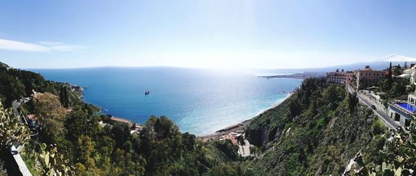 Panoramic view of sea against sky