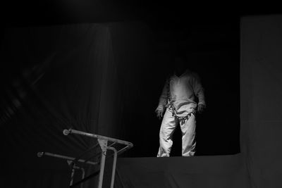 Man standing on stage