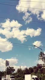 Low angle view of trees against sky