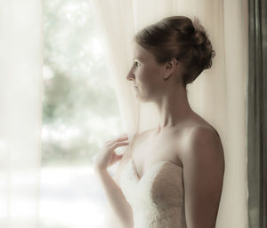 Woman looking at camera