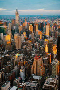 High angle view of cityscape