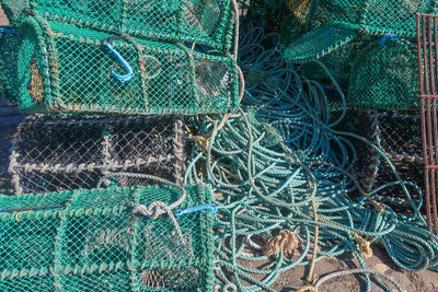 Full frame shot of fishing net