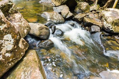 River flowing through rocks