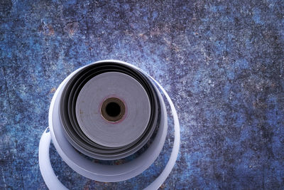 High angle view of coffee on table