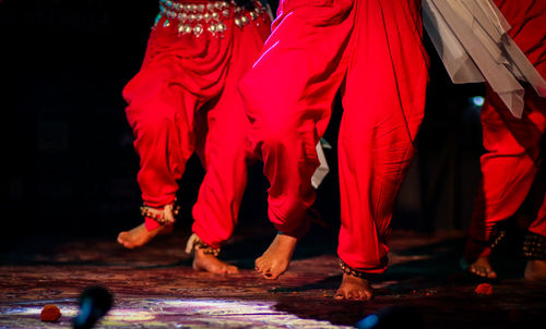 Low section of people standing on stage