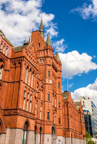 Low angle view of buildings against sky