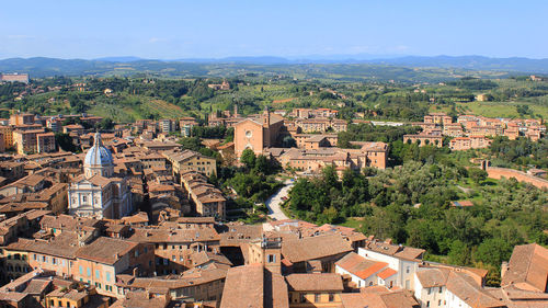 Siena. high angle view of the city and surroundings