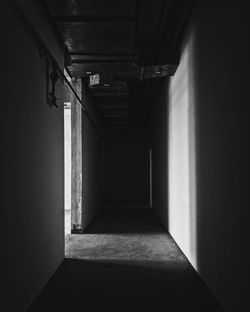 Empty corridor of building