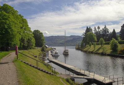 Scenic view of river against sky