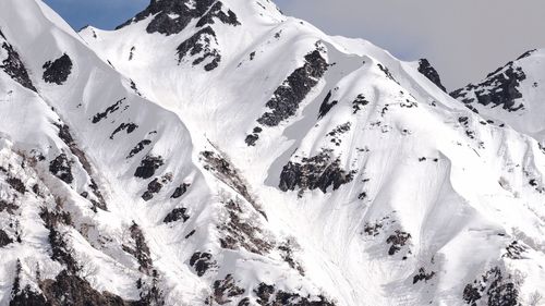 Panoramic view of snowcapped mountain