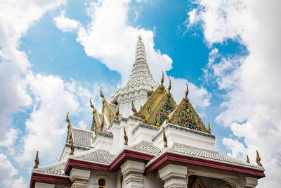 Low angle view of traditional building against sky