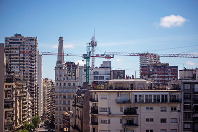 Buildings against sky in city