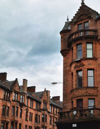 Low angle view of buildings against sky