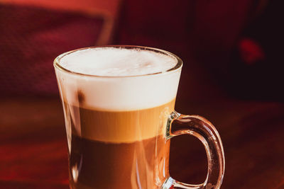 Close-up of coffee on table