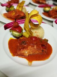 Close-up of food in plate