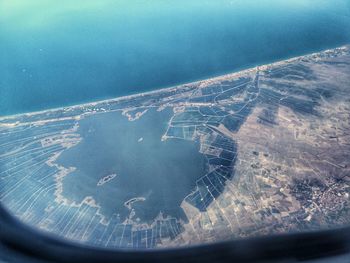 Aerial view of landscape against sky