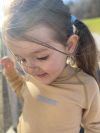 Close-up portrait of a girl