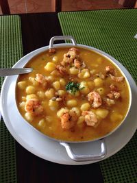 Close-up of meal served in plate