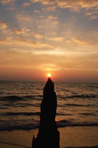 Silhouette of beach during sunset