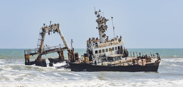 Shipwreck on the skeleton coast in namibia