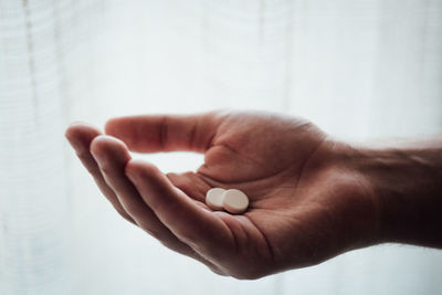 Close-up of human hand