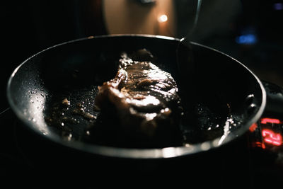 Close-up of ice cream in plate